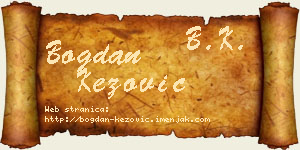 Bogdan Kezović vizit kartica